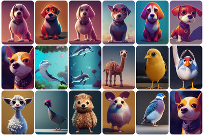 385 Adorable and Unique Animals Bundle - Artixty