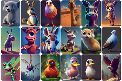 385 Adorable and Unique Animals Bundle - Artixty