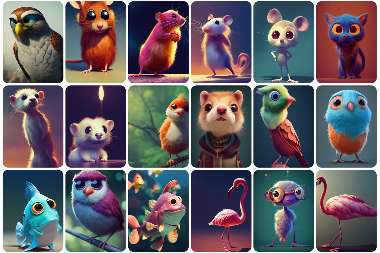 385 Adorable and Unique Animals Bundle - Artixty