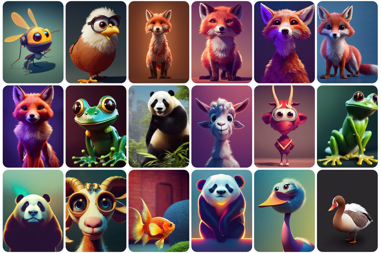 385 Adorable and Unique Animals Bundle - Artixty