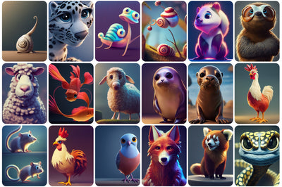 385 Adorable and Unique Animals Bundle - Artixty