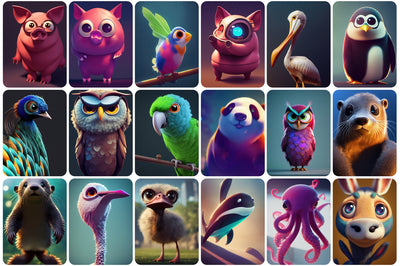 385 Adorable and Unique Animals Bundle - Artixty