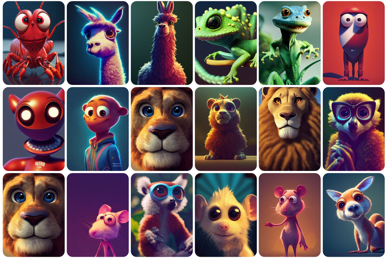 385 Adorable and Unique Animals Bundle - Artixty