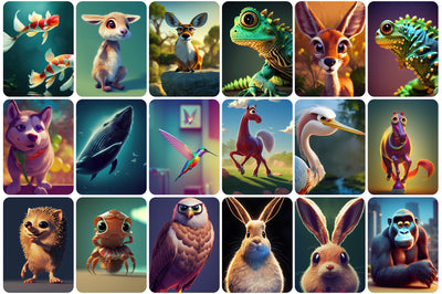 385 Adorable and Unique Animals Bundle - Artixty
