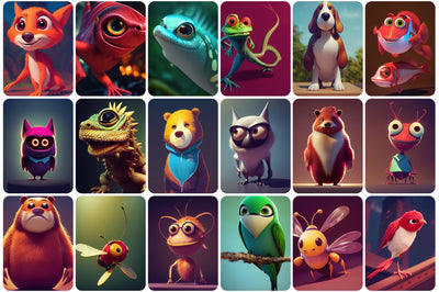 385 Adorable and Unique Animals Bundle - Artixty