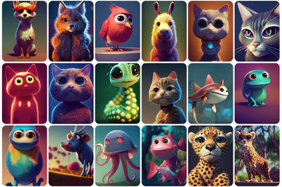 385 Adorable and Unique Animals Bundle - Artixty