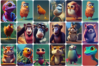 385 Adorable and Unique Animals Bundle - Artixty
