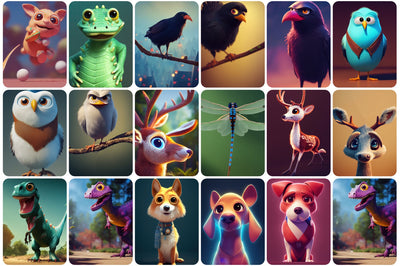 385 Adorable and Unique Animals Bundle - Artixty