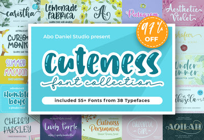 The Cuteness Font Collection-Fonts-Artixty