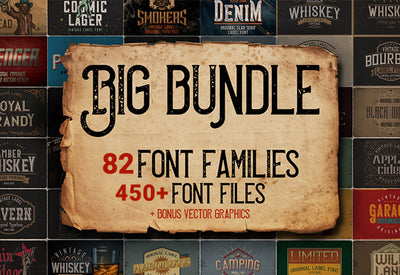 The Big Bundle Of Cool Fonts - 450+ Typefaces-Fonts-Artixty