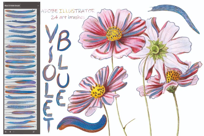 700+ Colourful Illustrator Brushes Bundle-Add-Ons-Artixty