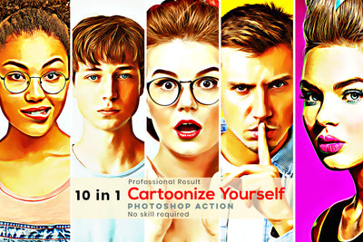 Digital Oil Painting Photoshop Actions Bundle
