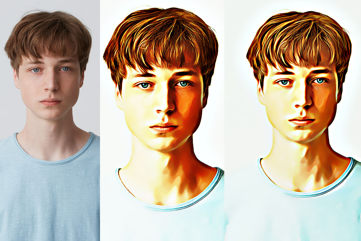 Digital Oil Painting Photoshop Actions Bundle