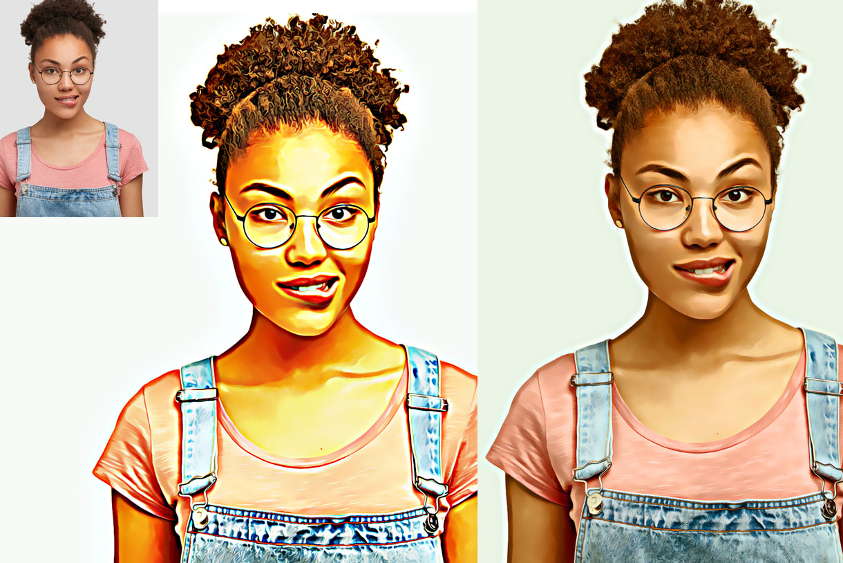 Digital Oil Painting Photoshop Actions Bundle