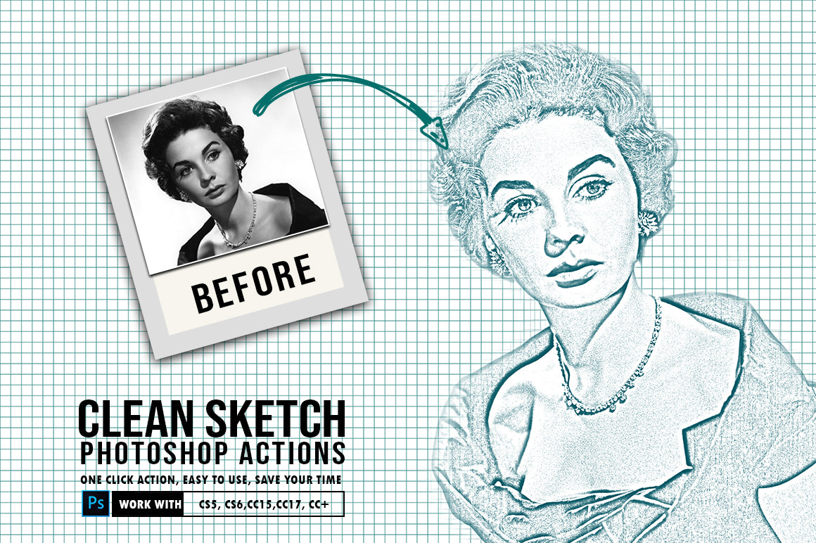 The 30-in-1 Modern Sketch Photoshop Actions Bundle-Add-Ons-Artixty