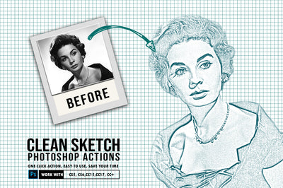 The 30-in-1 Modern Sketch Photoshop Actions Bundle-Add-Ons-Artixty