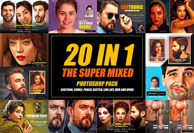 20 in 1 the super mixed photoshop pack