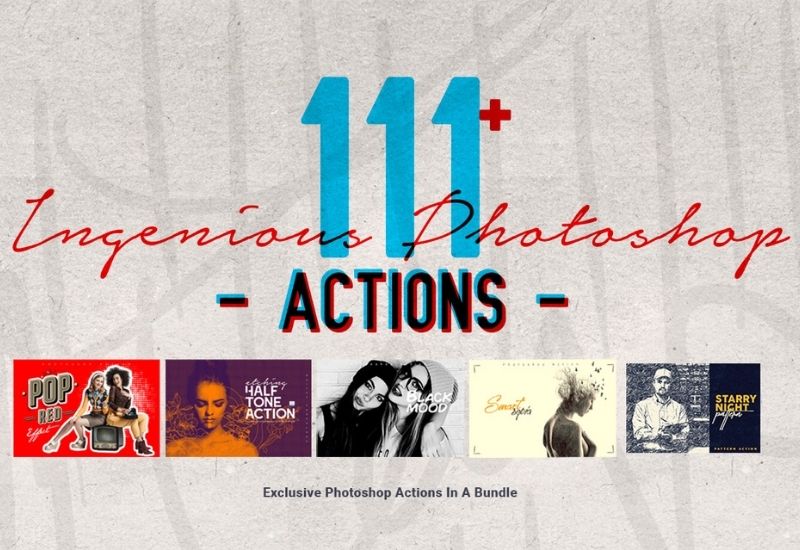 111+ Ingenious Photoshop Actions Bundle-Add-Ons-Artixty