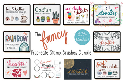 270+ Fancy Procreate Stamp Brushes Bundle-Add-Ons-Artixty