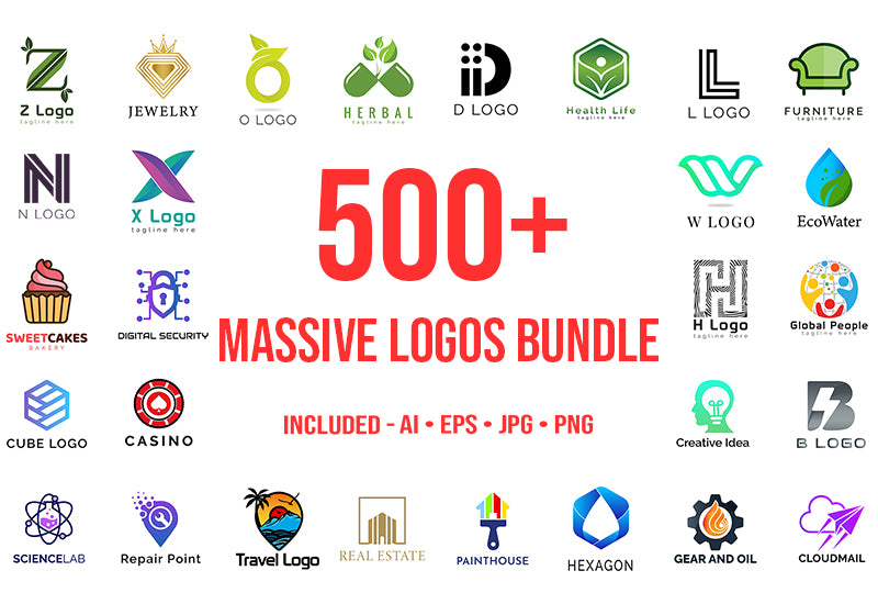 The Massive Bundle Of 500+ Extraordinary Logos-Templates-Artixty