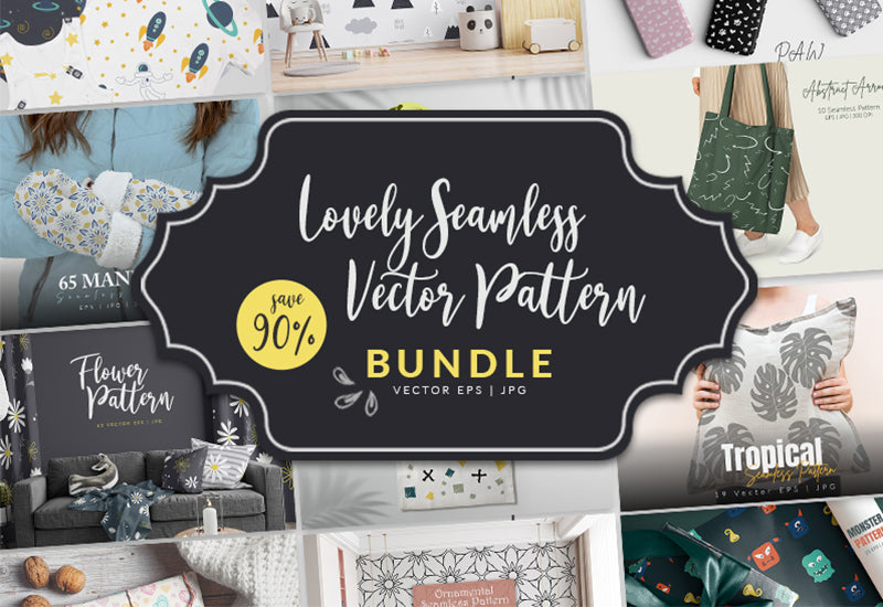 214+ Lovely Seamless Vector Patterns Bundle-Graphics-Artixty