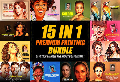 15-In-1 Premium Painting Actions Bundle - Artixty
