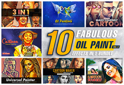 The 10-in-1 Fabulous Oil Paint Effects Bundle-Add-Ons-Artixty