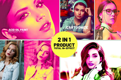 The Painting Effect Photoshop Actions Bundle - Artixty