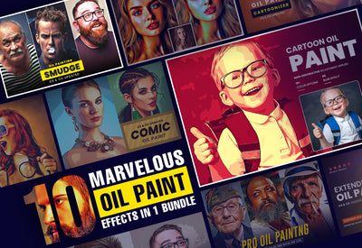 The 10-in-1 Marvelous Oil Paint Effects Bundle-Add-Ons-Artixty