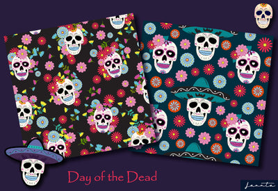 120 Halloween Seamless Patterns Bundle-Graphics-Artixty