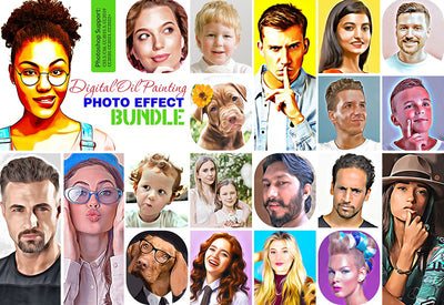 OIL PAINTING PHOTOSHOP ACTIONS BUNDLE