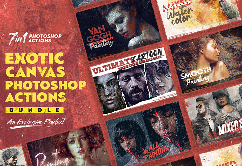 The Exotic Canvas Photoshop Actions Bundle-Add-Ons-Artixty