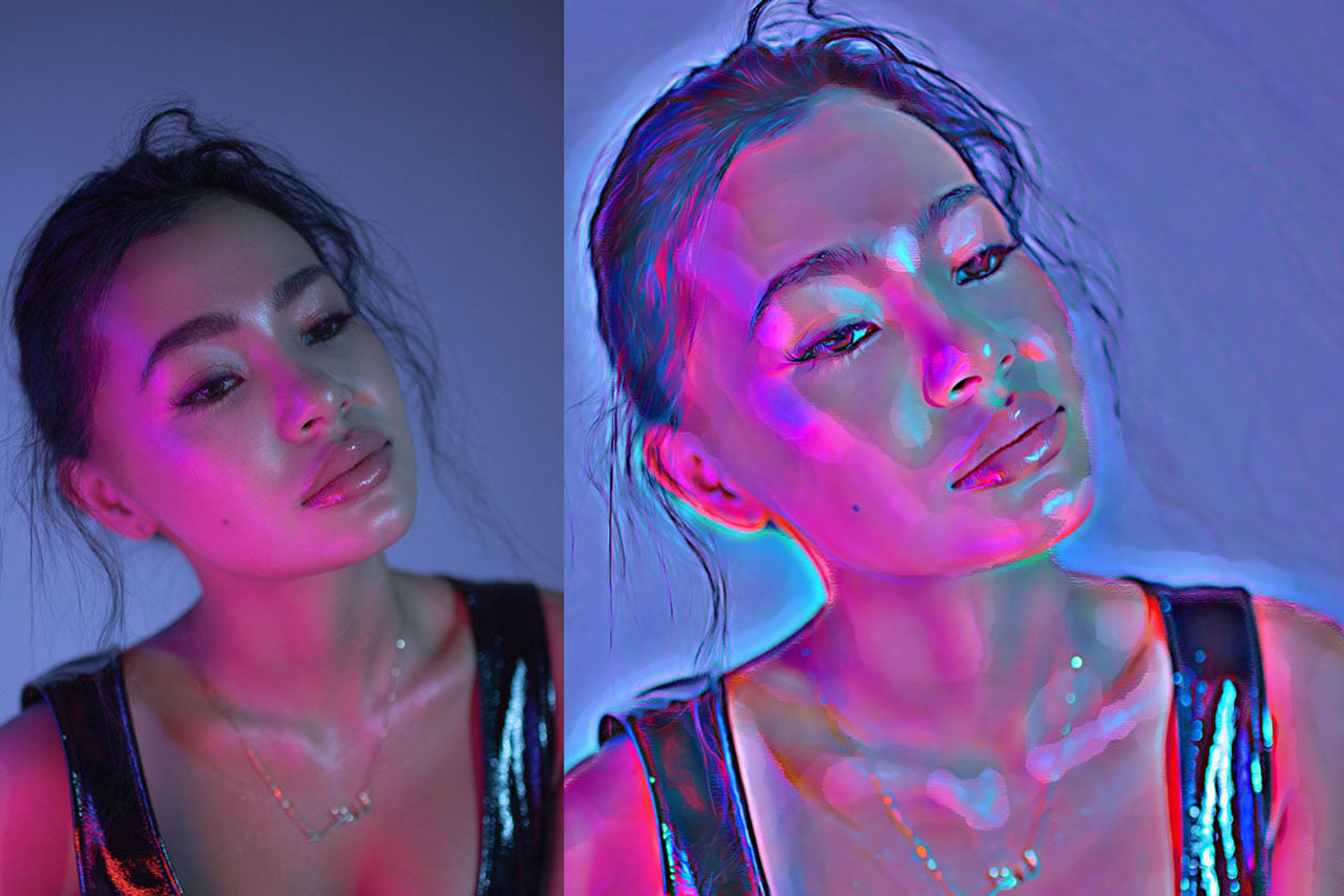 Digital Oil Painting Photoshop Actions Bundle