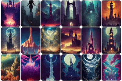 130+ Fantasy Castle Images Bundle - Artixty