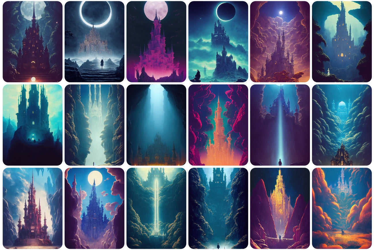 130+ Fantasy Castle Images Bundle - Artixty