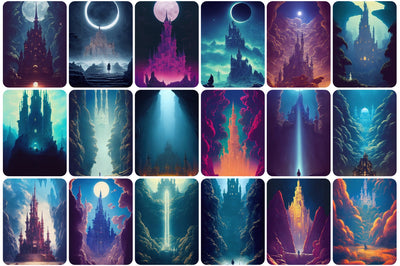130+ Fantasy Castle Images Bundle - Artixty