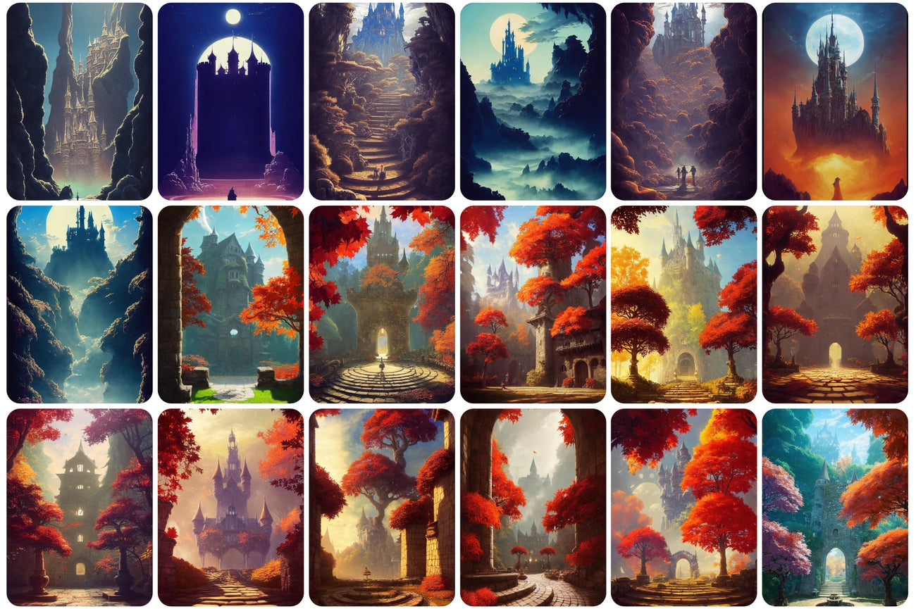 130+ Fantasy Castle Images Bundle - Artixty
