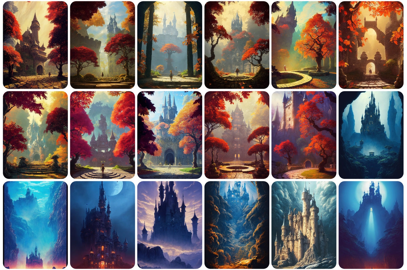 130+ Fantasy Castle Images Bundle - Artixty
