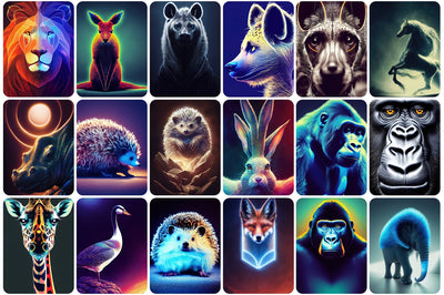 70+ Holographic Stock Animals Bundle - Artixty
