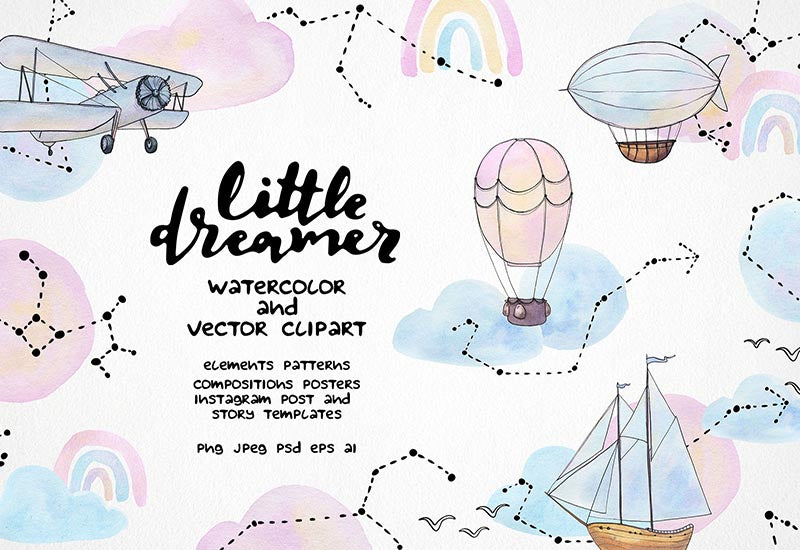 6000+ Watercolor And Line Art Bundle - Artixty