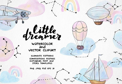6000+ Watercolor And Line Art Bundle - Artixty