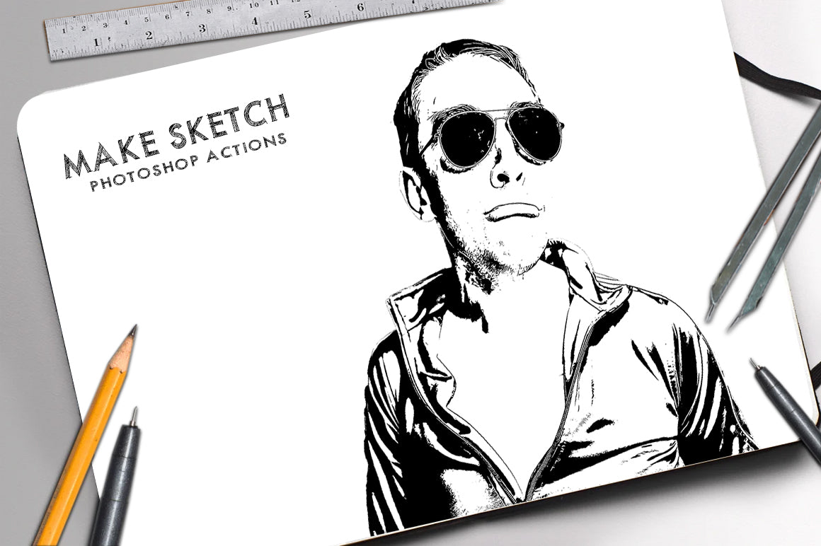 The 30-in-1 Modern Sketch Photoshop Actions Bundle-Add-Ons-Artixty