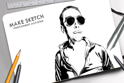 The 30-in-1 Modern Sketch Photoshop Actions Bundle-Add-Ons-Artixty
