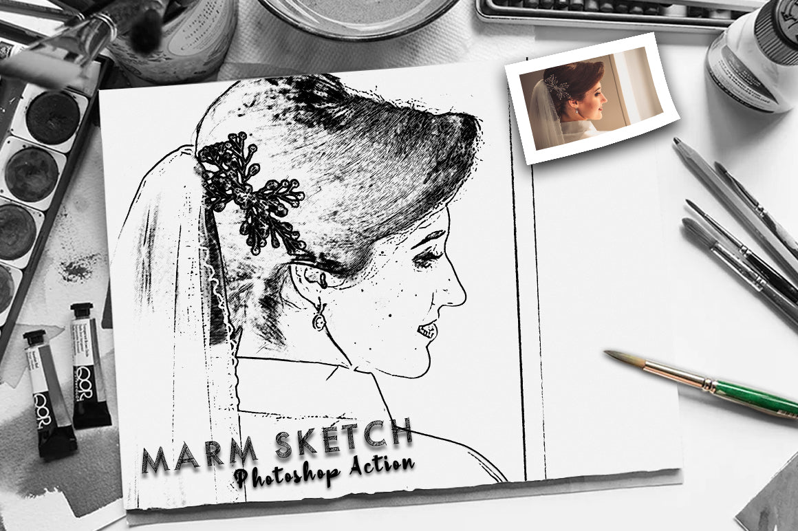 The 30-in-1 Modern Sketch Photoshop Actions Bundle-Add-Ons-Artixty
