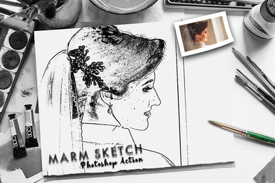 The 30-in-1 Modern Sketch Photoshop Actions Bundle-Add-Ons-Artixty