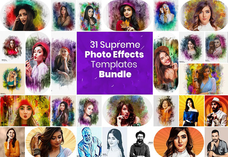 31 Supreme Photo Effects Templates Bundle - Artixty