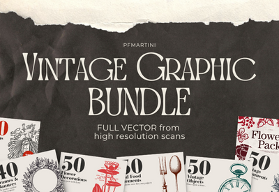 The Vintage Graphic Design Mega Bundle - Artixty
