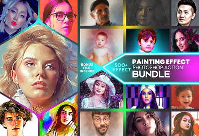 The Painting Effect Photoshop Actions Bundle - Artixty