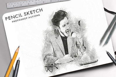 The 30-in-1 Modern Sketch Photoshop Actions Bundle-Add-Ons-Artixty