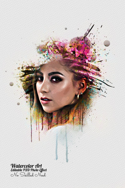 32 Unique Portrait Drawing Photo Effects Bundle - Artixty